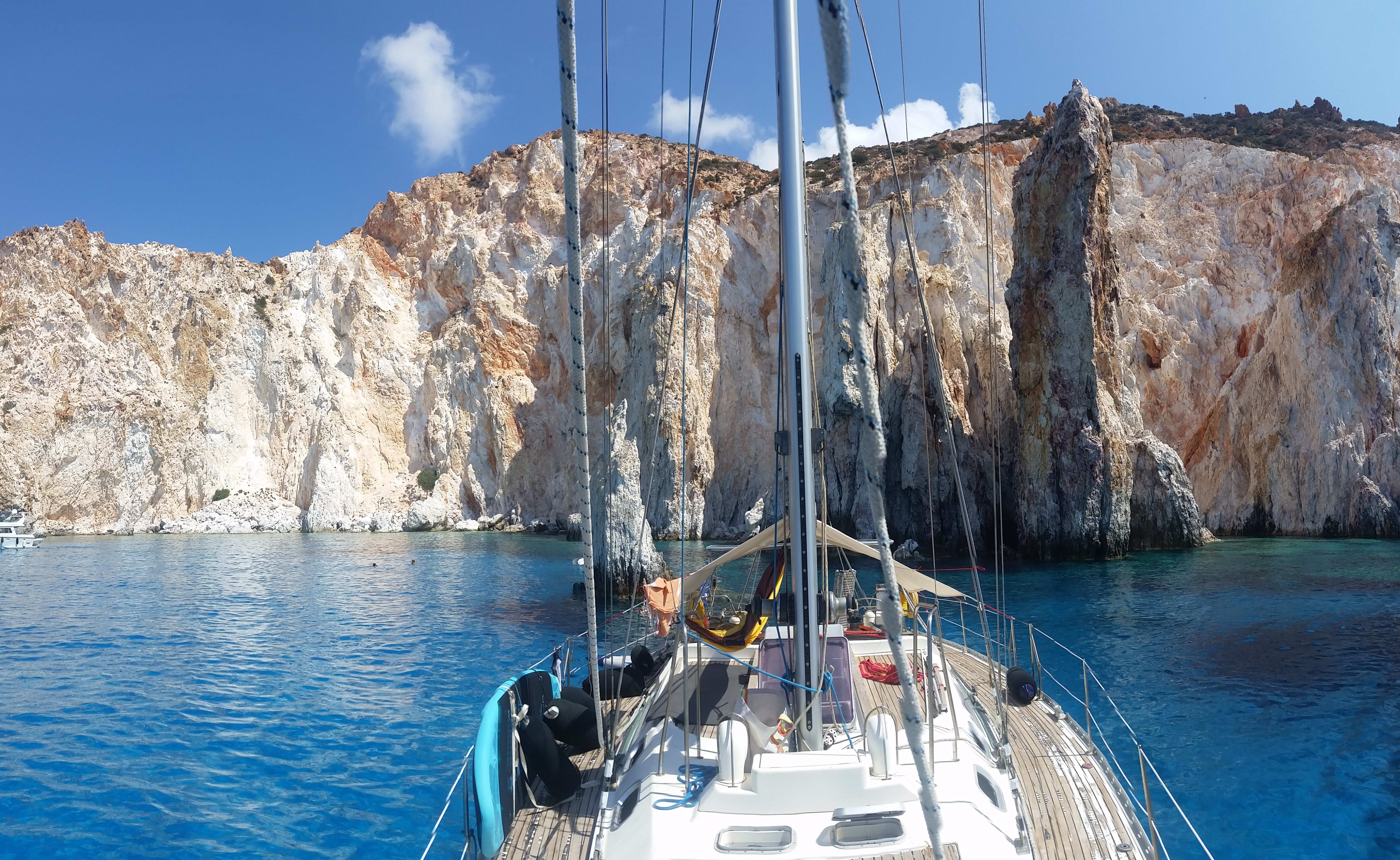 Image Rando/bateau dans les Cyclades