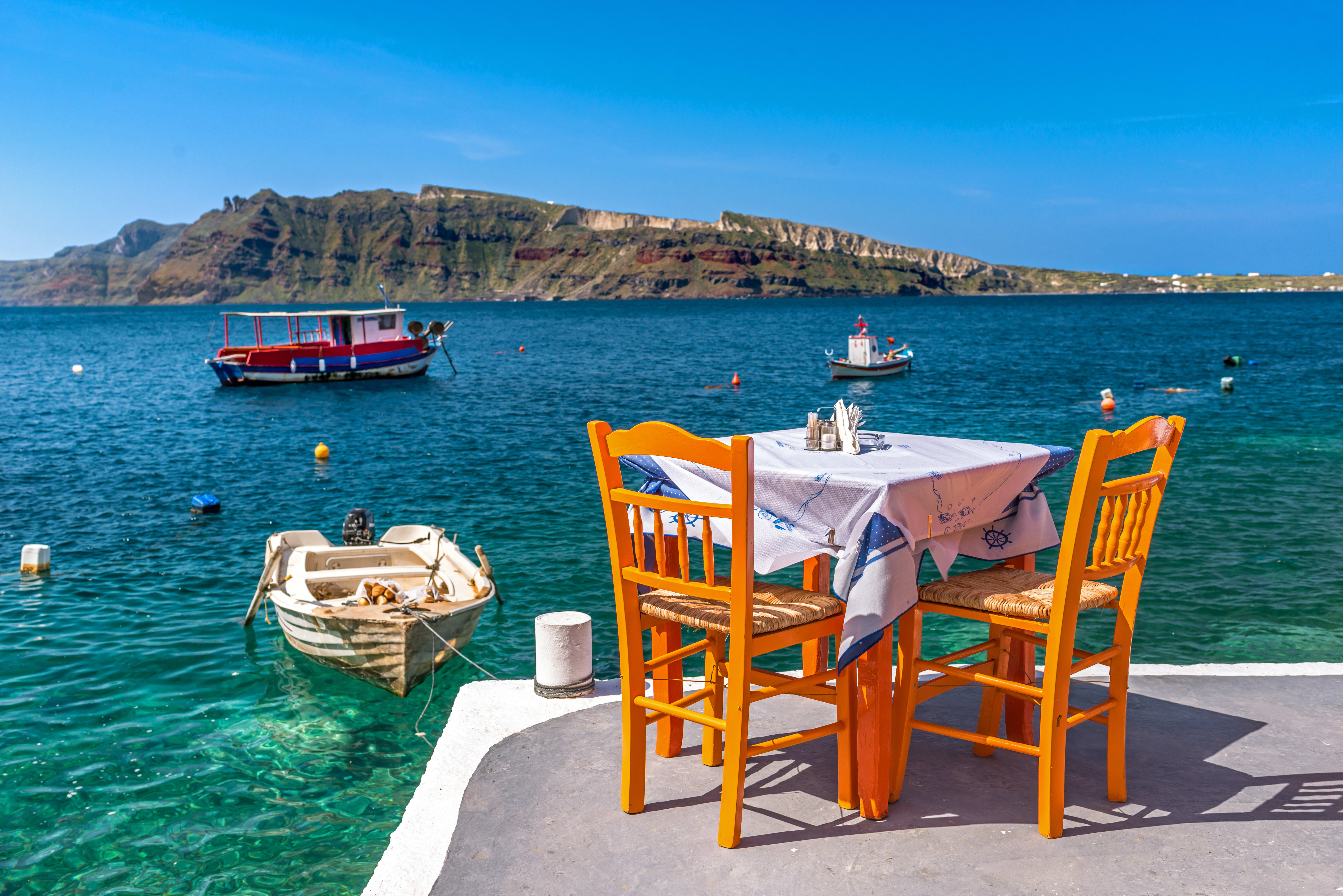 Image Les Cyclades - Paros et Santorin, duo en bleu et blanc