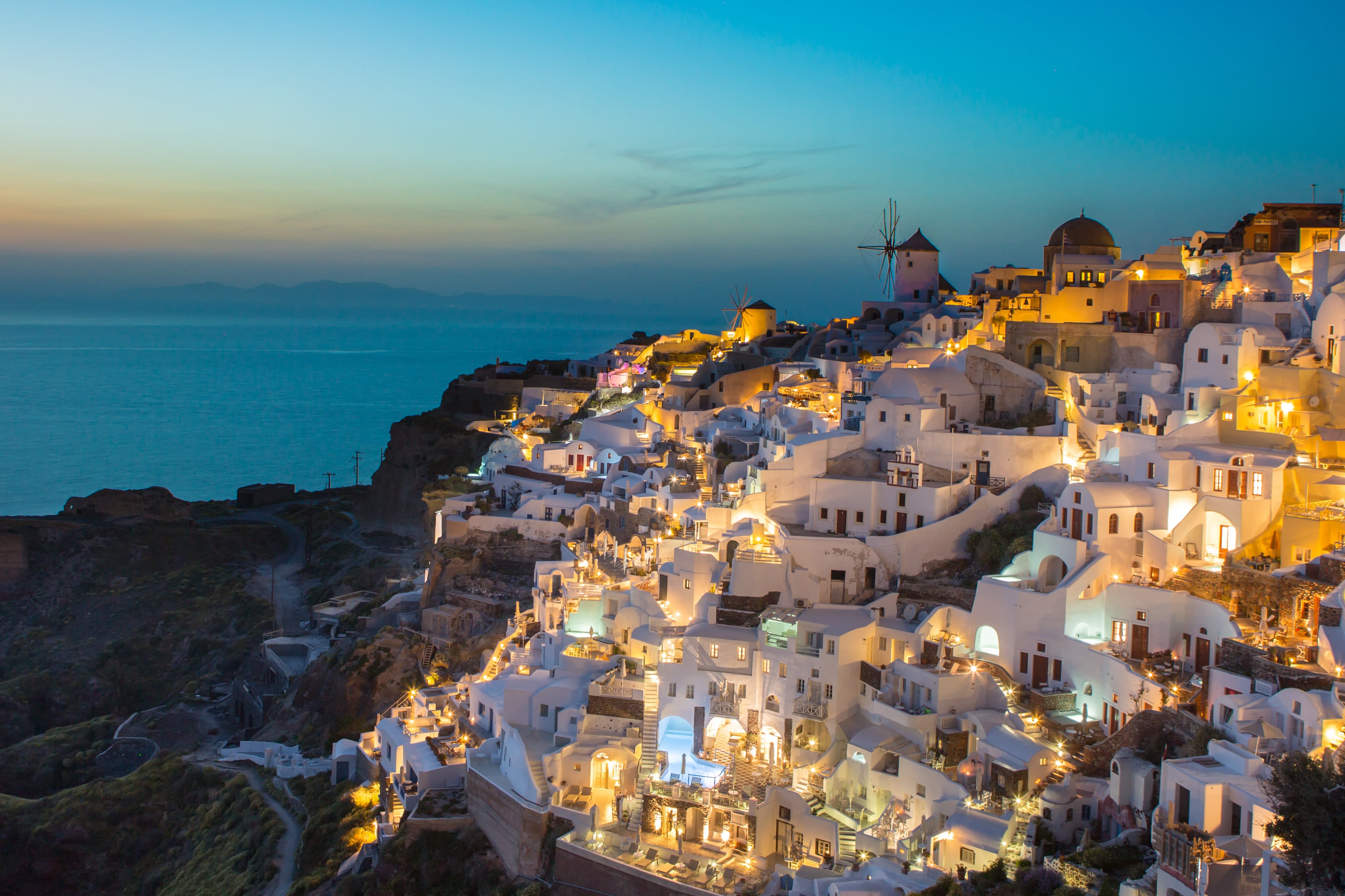 Image Les Cyclades - Paros et Santorin, duo en bleu et blanc