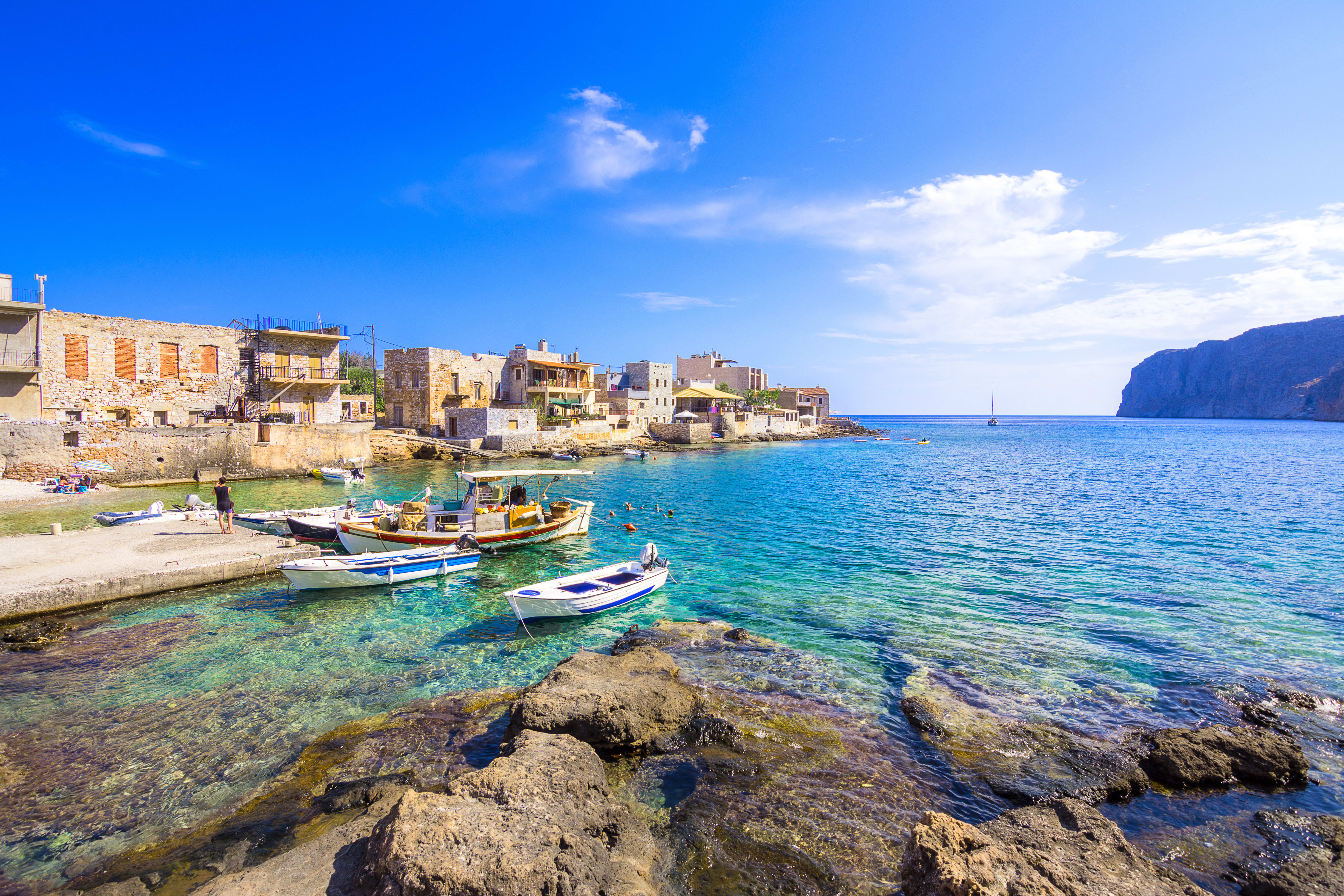 Côtes sud du Péloponnèse et l'île de Cythère