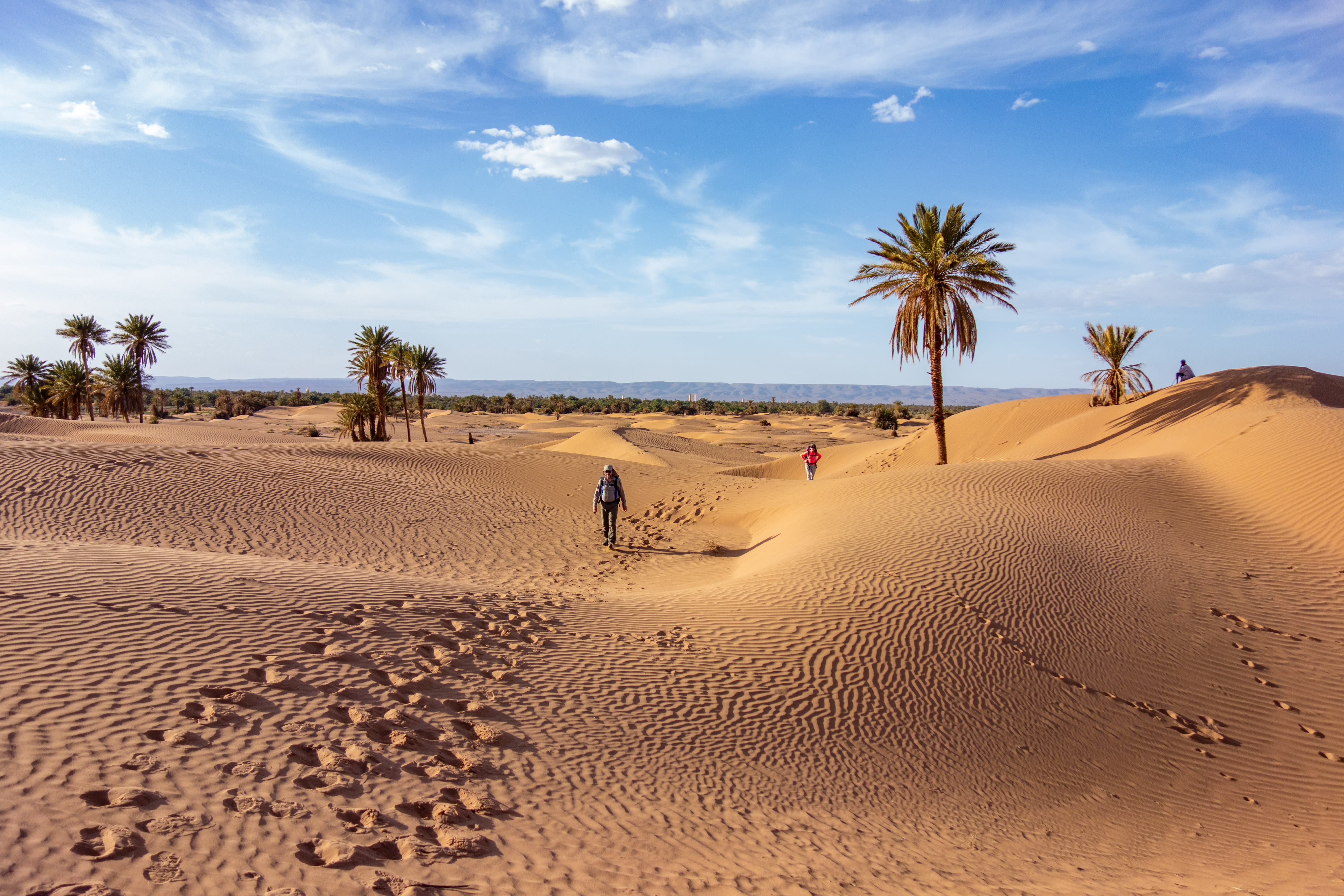 Image Randonnée et yoga dans le désert marocain