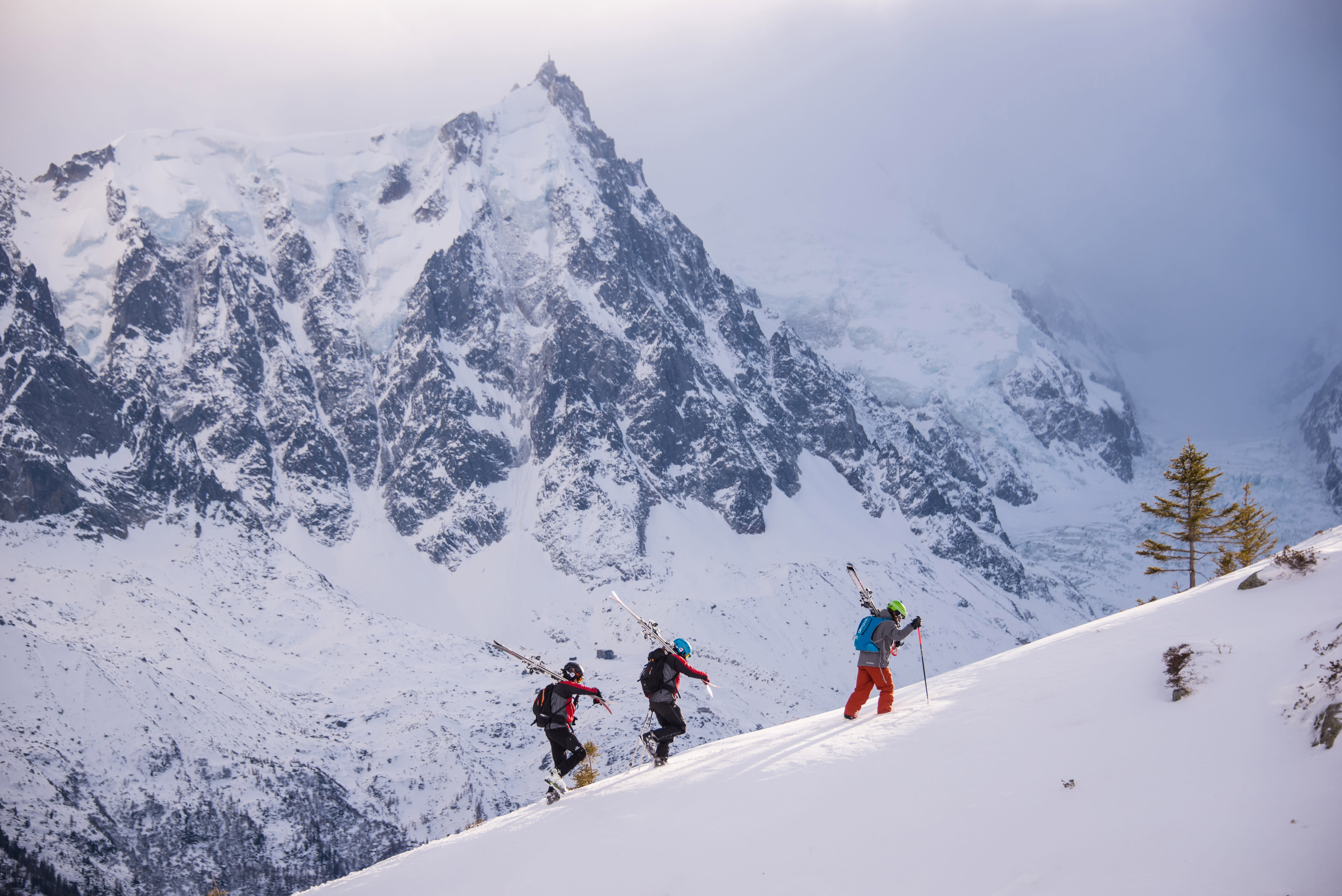 Ski hors-piste Grand Montets sauvage