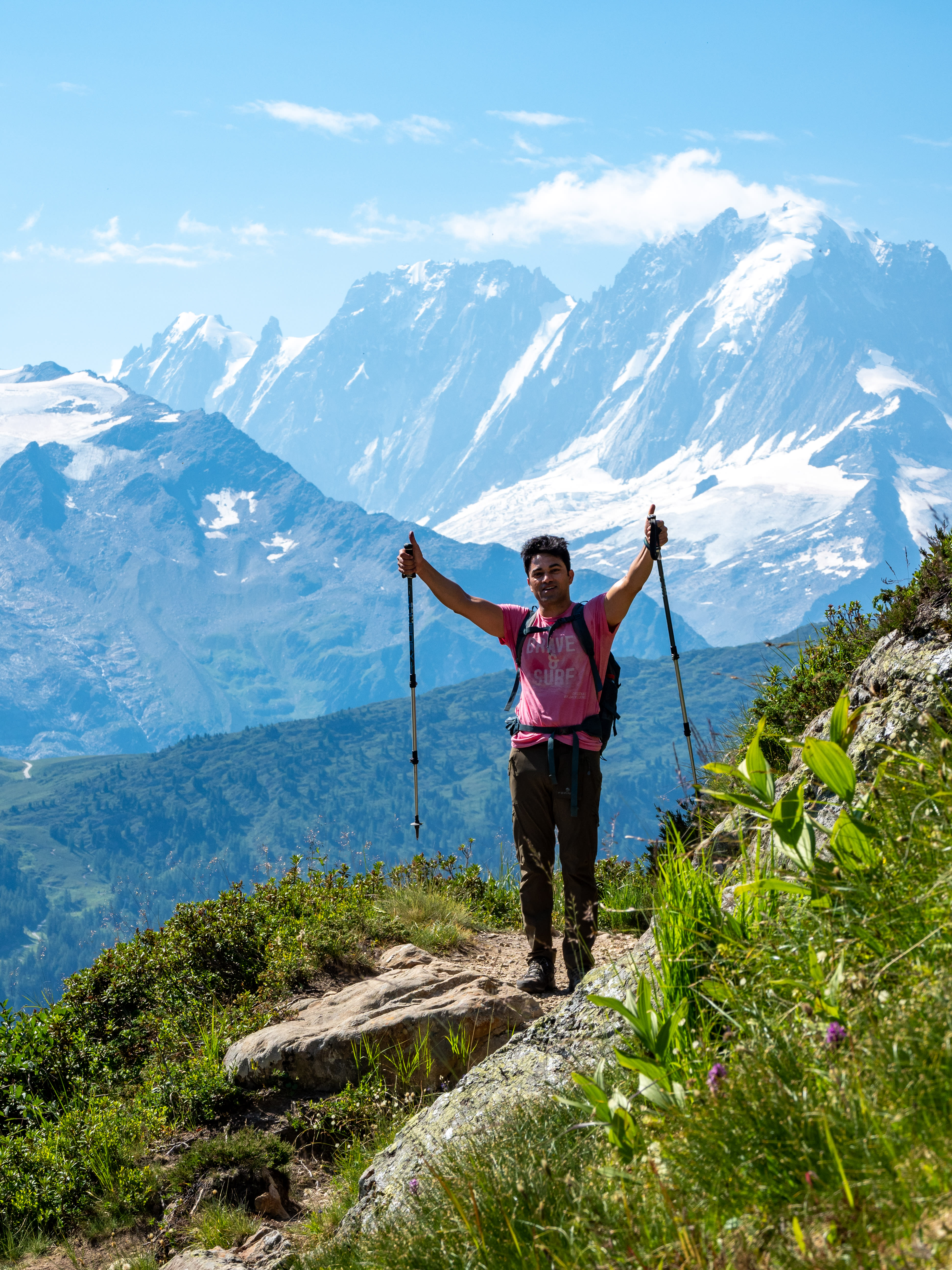 Panoramic des glaciers du mont Blanc