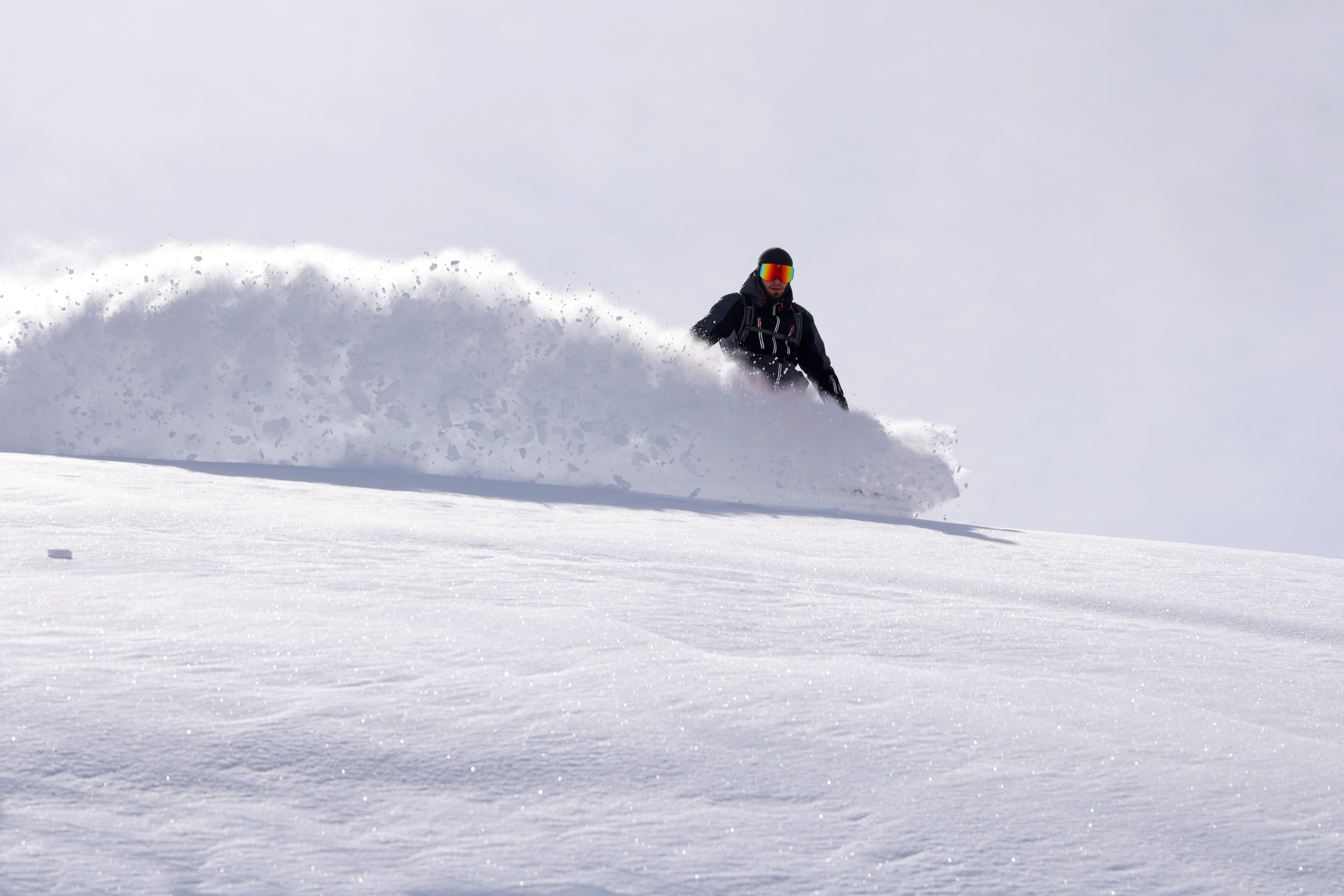Découverte du snowboard hors-piste