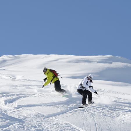 Découverte du snowboard hors-piste