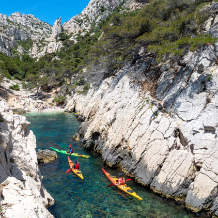 Kayak de mer et randonnée : calanque Terre et Mer en 5 jours happy Summer