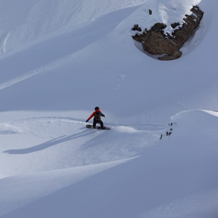 Découverte du snowboard hors-piste Mi-temps