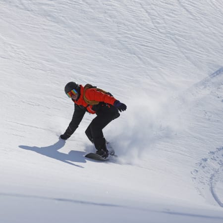 Découverte du snowboard hors-piste