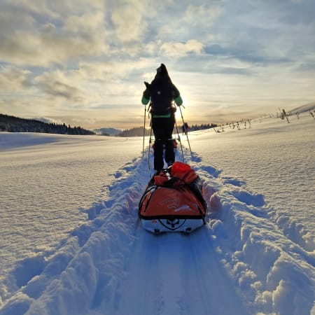 Premier raid ski et pulka dans le Jura