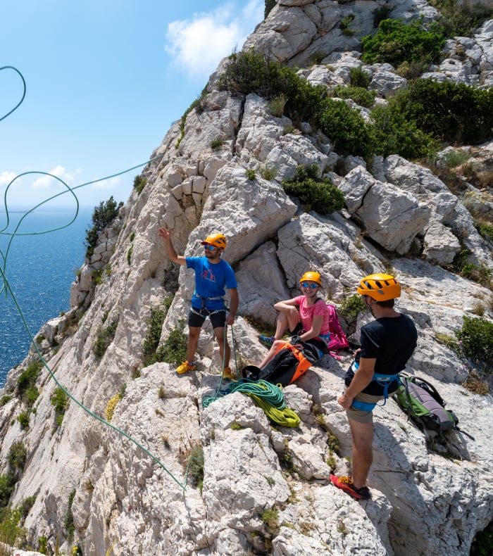 Micro aventure Escalade dans la calanque de Sormiou