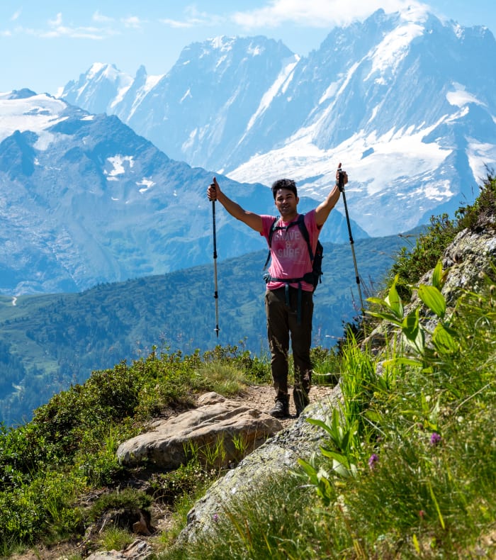 Panoramic des glaciers du mont Blanc
