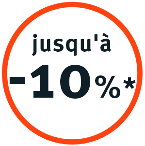 Jusqu'à - 10 %