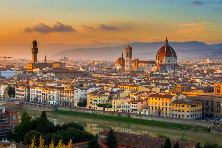 Panorama sur Florence au coucher de soleil