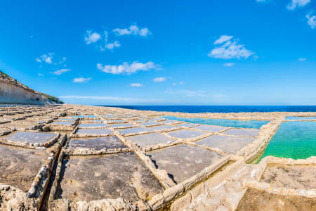 Les salines de Qbajjar à Gozo, Malte