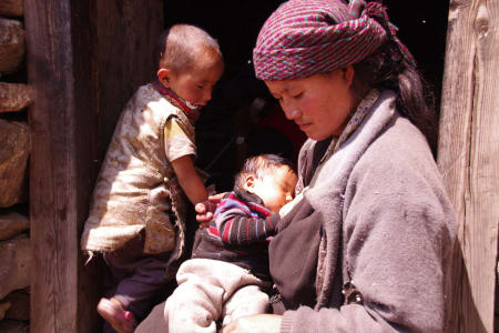 Portrait de femme, Tsum Vallée, Népal