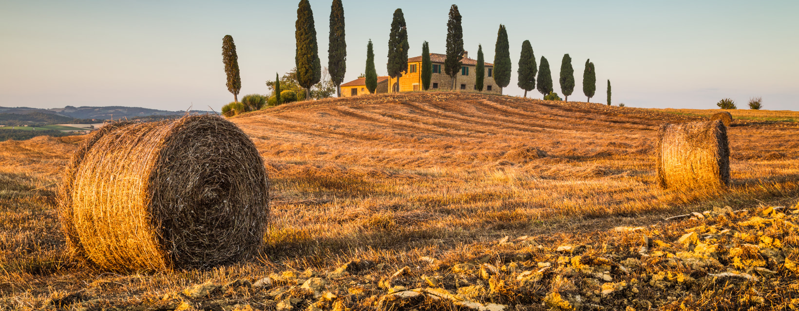 maison de ferme traditionnelle dans la vallée d'Orcia, Toscane