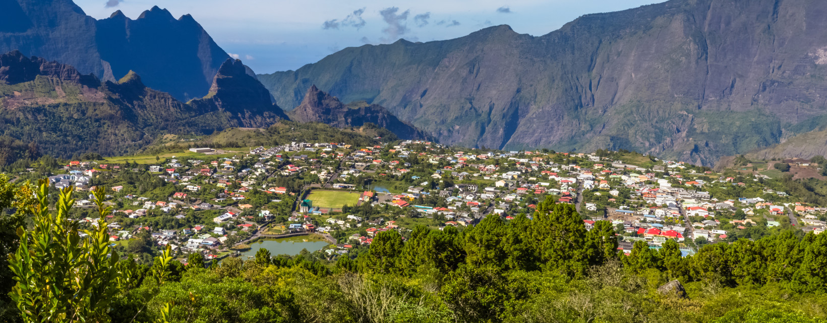 Vue sur le Cirque de Cilaos, île de la Réunion