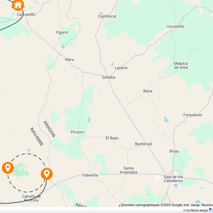 Carte des Bardenas Reales, Désert des Bardenas, Navarre, Espagne