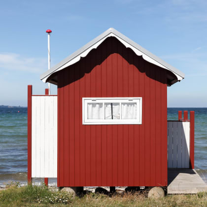Cabane sur l'île d'Aerø au Danemark