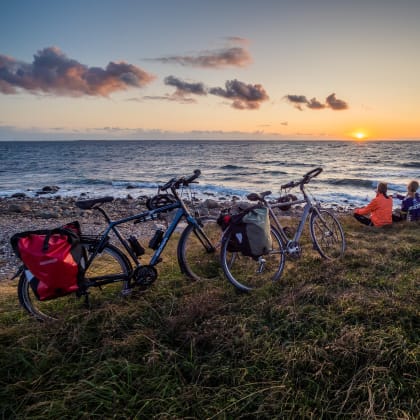 Randonneuses à vélo, île de Fionie, Danemark
