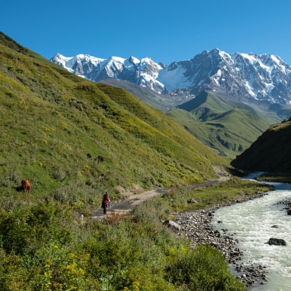 Randonnée jusqu'au glacier de Shakra