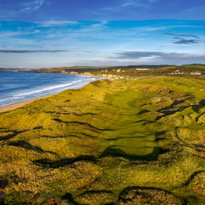 Aerial photographs of Royal Portrush Golf Club
