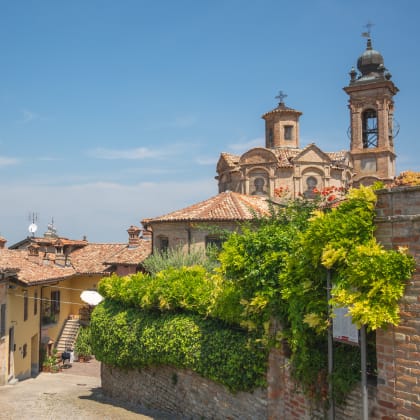 External view of the church of San Michele in Neive, Neive, Piedmont, Italy