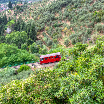Le funicolari di Montecatini Alto, chiamata Gigio e Gigia, Toscane, Italie