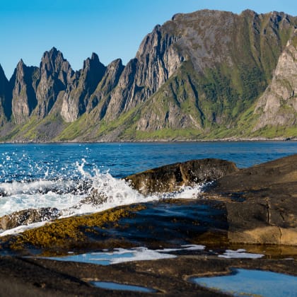 Dents du diable, Tungeneset, Senja, Norvège