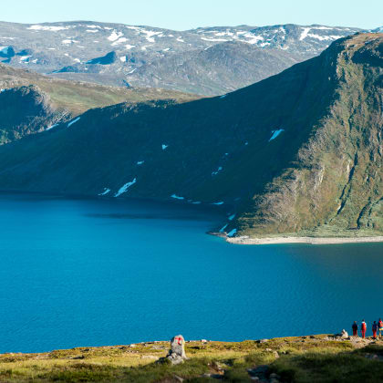 Lac Bygdin, vallée Svartdalen, Jotunheimen, Norvège