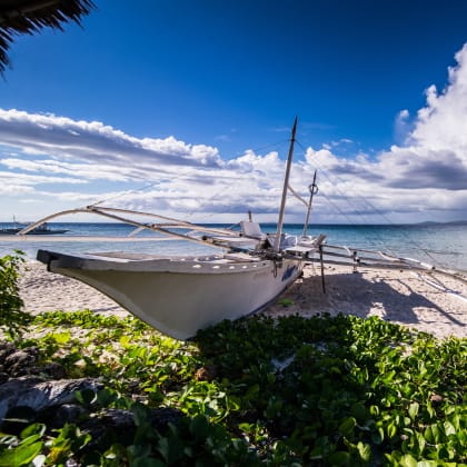 Boat at Pamilacan Beach at Philippines