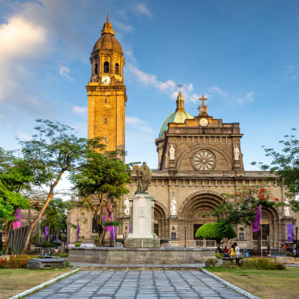 Facade of Manila Cathedral, Manila, Philippines