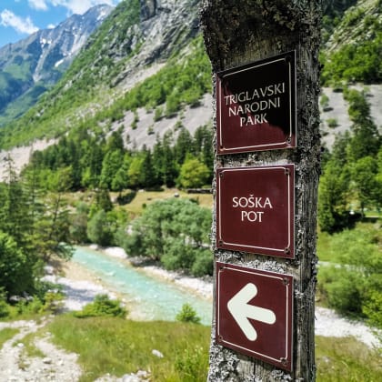 Sentier de la rivière Soča (Alpes Slovènes)