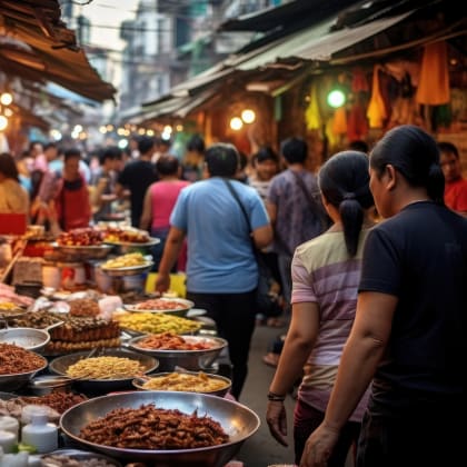 Marché local en Thaïlande