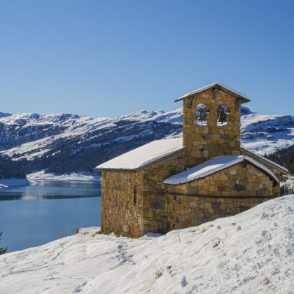 Le lac de Roselend, Massif du Beaufortain, Savoie, France