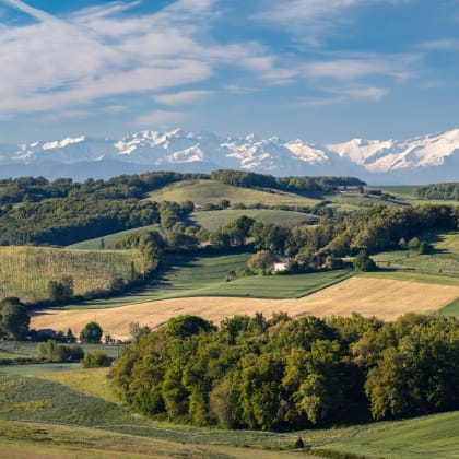 Paysage rural du département du Gers en France