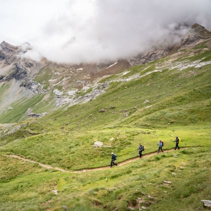 Occitanie, Hautes-Pyrénées, Cirque d'Estaube. Randonnée, Parc National des Pyrénées