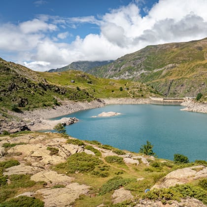 Lac Dets Coubous, Occitanie, Hautes-Pyrénées, Cirque d'Estaube. Randonnée