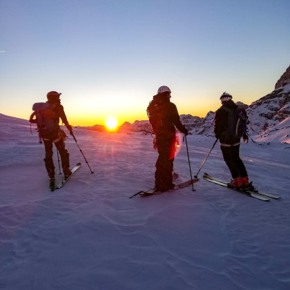 skieurs de randonnée à Gavarnie