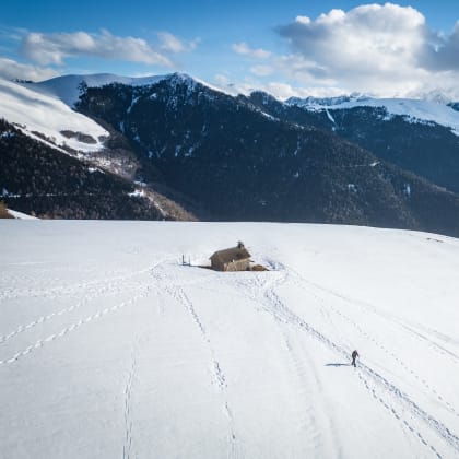 Randonnée vers la Cabane de Saunères, Luchonnais, Hiver