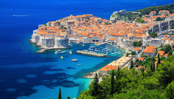 Panorama sur le ville de Dubrovnik en Croatie