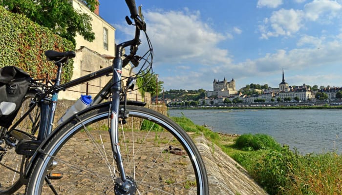 Balade à vélo au bord de la Loire à Saumur