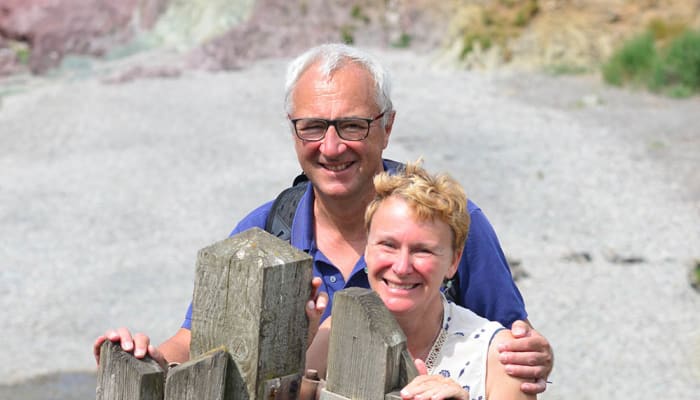 Dominique et Luc, voyageurs de retour de "tour de l'Ossau