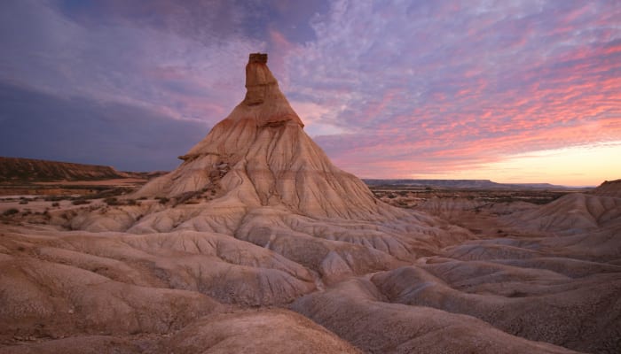 Castil de Tierra, désert des Bardenas Reales, Navarre, Espagne