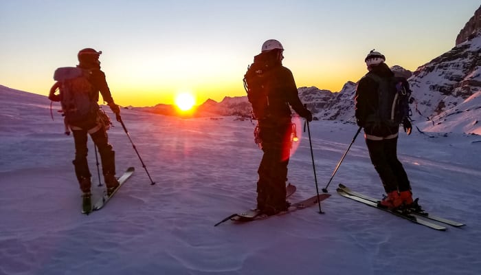 skieurs de randonnée à Gavarnie